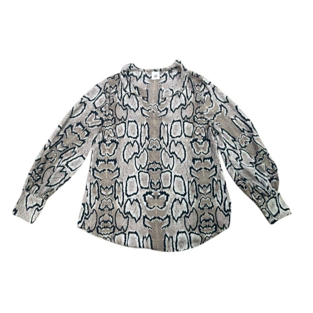 Cabi Serpentine Snake Print Blouse Size M - Picture 10 of 13